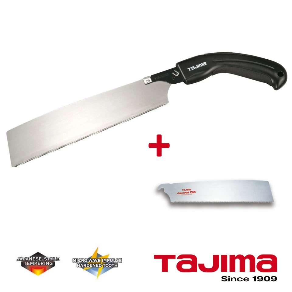 Set | Tajima Japan Pull 265 + 1 extra Sägeblatt 265 | Zugsäge Japansäge | JPR265 - Bild 1 von 1