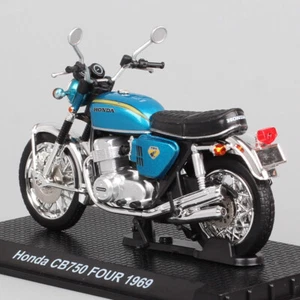 1/24 Scale Tiny Honda CB750 Four 1969 Motorcycle Model Toy Bike Acrylic Box Blue - Picture 1 of 14