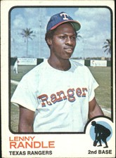 1973 Topps Texas Rangers Baseball Card #378 Len Randle - EX