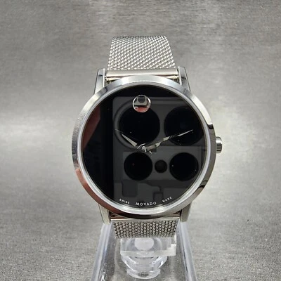 Reloj Movado Museum Clásico Mujer 28mm Esfera Negra Acero Inoxidable Redondo 0607220 Foto 1 de 4