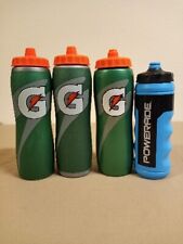 Lot Of (4) Sport Water Bottles: (3) 32oz Gatorade & (1) 24oz Powerade 