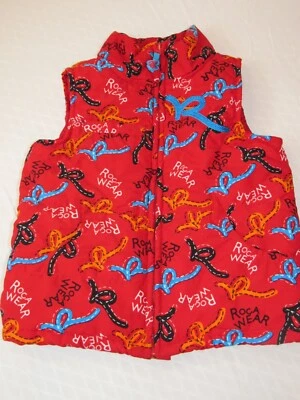 ROCAWEAR Rojo Cremallera Completa Sin Mangas Chaleco Abombado Bolsillos Bebé Niño Chaleco 24 Lunes Foto 1 de 4
