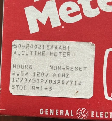 General Electric  Time Meter 50-240211AAAB1, NEW - Image 1 of 4