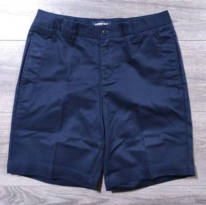 Lands End Shorts Girls Size 16 Blue Chino School Uniform Adjustable Kids - Picture 1 of 9