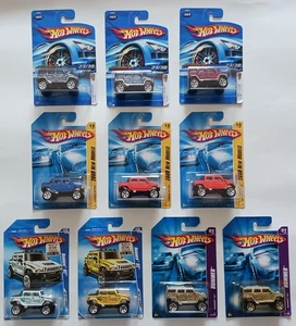Lot of 10 2006-10 Hot Wheels First Editions-New Models Hummer H2 & H2 SUT  - Picture 1 of 21