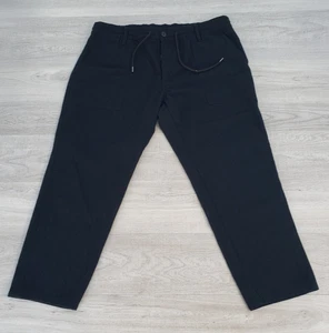 Armani Jeans Pantalone Nero AJ P65 Regular Fit Misto Lana Coulisse Uomo Tg 34 - Foto 1 di 13