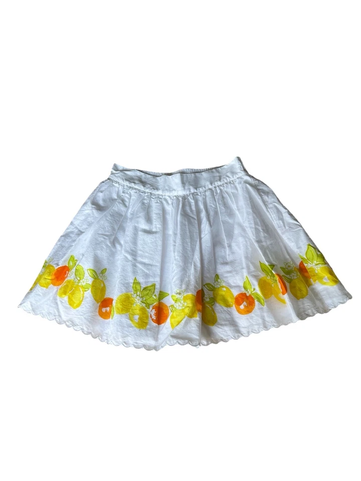 Janie And Jack Girls Skirt Size 4 Oranges & Lemons Cute Cottagecore - Image 1 of 4