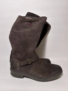 Stivali da equitazione UGG chancery in pelle marrone foderati in shearling taglia 10 donna - Foto 1 di 5
