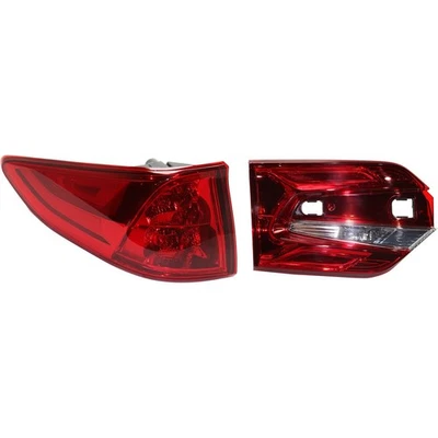 Tail Light Set For 2018-2023 Honda Odyssey LH Inner Outer Clear/Red Halogen/LED - Image 1 of 4