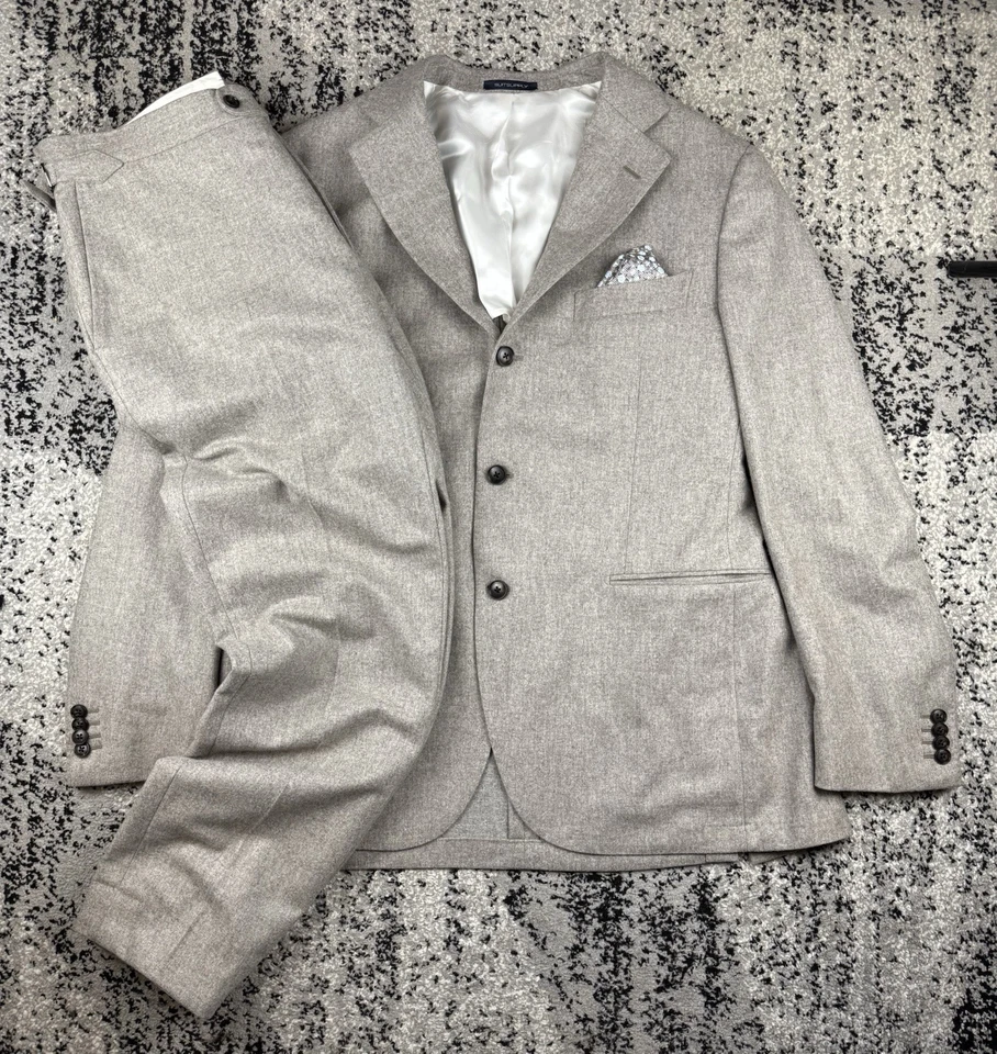 Suitsupply Men's La Spalla Brescia Wool Suit Grey US Size 54-52 (M-L US) - Image 1 of 4