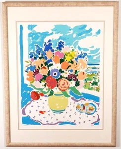 John Botz Bouquet with Porcelain Serigraph Pencil-signature Framed ED300 - Picture 1 of 8