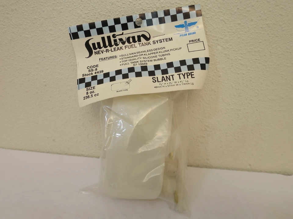 NOS Vintage Sullivan SS-8 Slant Type Fuel Tank System #439 R/C RC Model Airplane - Image 1 of 4