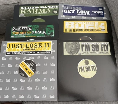 Lot of 6 Eminem Obie Trice Banks D12 Buck 12” Vinyl Record   - Image 1 of 4