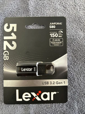 Lexar JumpDrive S80 512GB USB 3.2 Gen 1 Flash Drive #LJDS080512G-BNBNU - Image 1 of 2