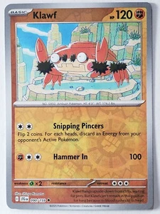 Tarjeta Pokémon REVERSE HOLO Klawf 090/159 casi nueva/M - Journey Together - Imagen 1 de 2