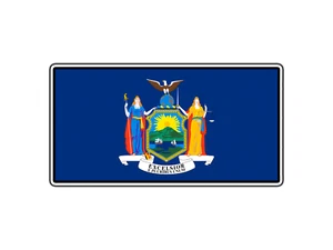 #1218 Bandera de Nueva York Mundo País Pegatina Impermeable Vinilo Calcomanía Troquelada Coche - Imagen 1 de 1