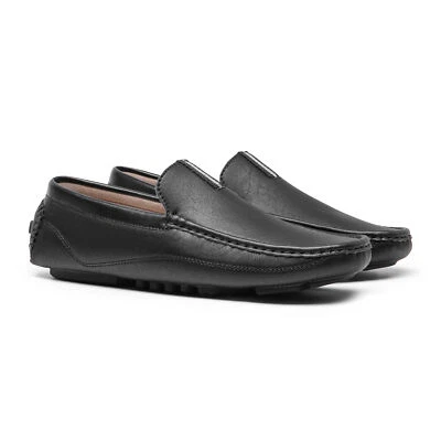 Men's Driving Moccasins Penny Loafers Casual Formal Lightweight Shoes Black 8-13 - Image 1 of 4