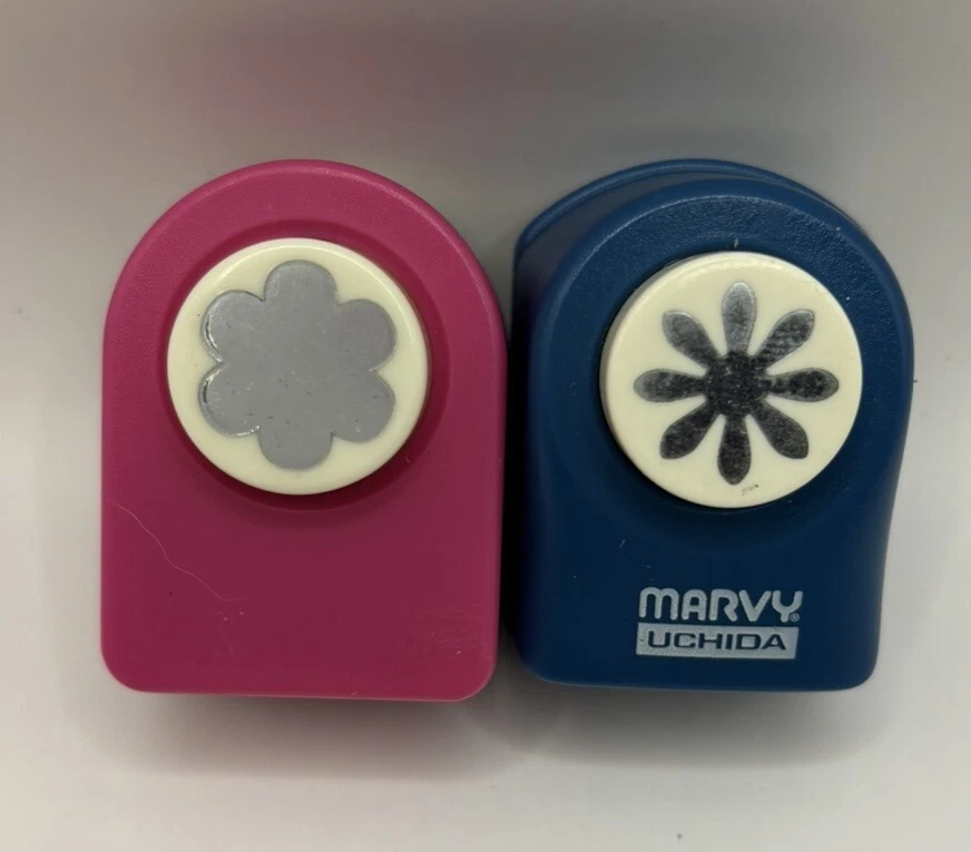 Lot of 2 Paper Punch Tools Floral & Snowflake Crafts Scrapbooking Card Making - Image 1 of 4