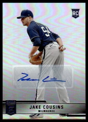 2022 Panini Chronicles Elite Autographs Jake Cousins Auto Milwaukee Brewers #48 - Image 1 of 2