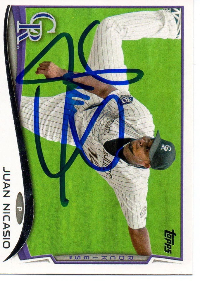 Juan Nicasio Colorado Rockies 2014 Topps Signed Card - Image 1 of 1