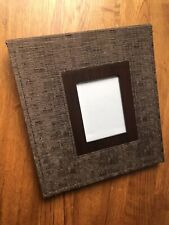 NWOT Cloth Picture Album Brown Holds196 4"x6" Photos Writing Space/CD Holder