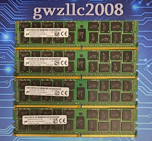 64GB (4x16GB) PC4-17000 DDR4-2133MHz 2Rx8 Reg-ECC Micron MTA36ASF2G72PZ-2G1A2 - Picture 1 of 2