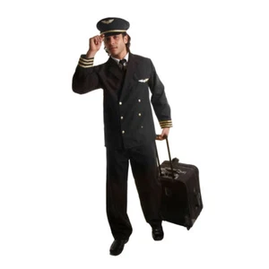 Dress Up America Pilot Costume for Adults - Airline Captain Uniform for Men - Picture 1 of 2