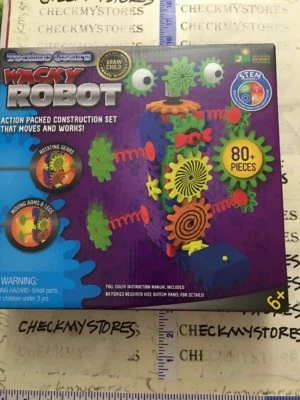 NIB Techno Gears WACKY ROBOT CONSTRUCTION SET  80+ Pieces  A STEM Product - Image 1 of 4