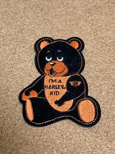 3" Old Vintage 1970s HARLEY DAVIDSON MOTORCYCLES I'M A HARLEY KID BEAR PATCH - Picture 1 of 3