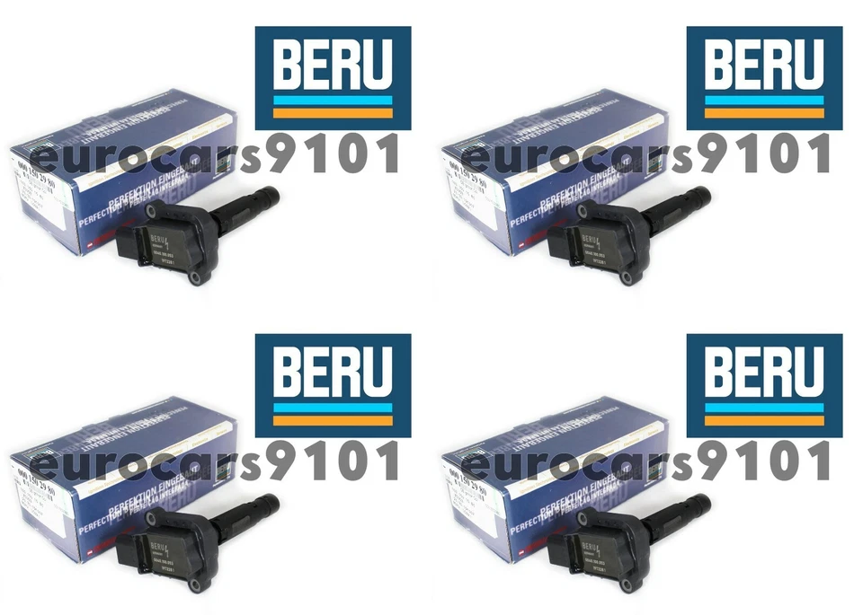 Set of (4) Mercedes-Benz C230 Beru Direct Ignition Coils ZS053 0001502980 - Image 1 of 1