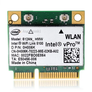 Intel 5100 WIFI 512AN_MMW 300 Mbps Mini PCI-E Wireless WLAN Karte 2,4/5 GHz Modul - Bild 1 von 4
