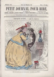 C1 SMALL NEWSPAPER FOR LAUGHTER 445 1860 GREVIN Stop CARLO GRIPP Damourette - Picture 1 of 1