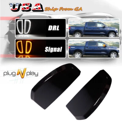 Switchback Smoked LED Towing Mirror Signal Light Tag for 2007-2021 Toyota Tundra — 第 1/4 张图片