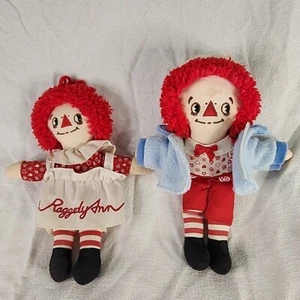Raggedy Ann And Andy Dolls 9” Applause Valentine Clothes Limited Edition Vintage - Picture 1 of 12