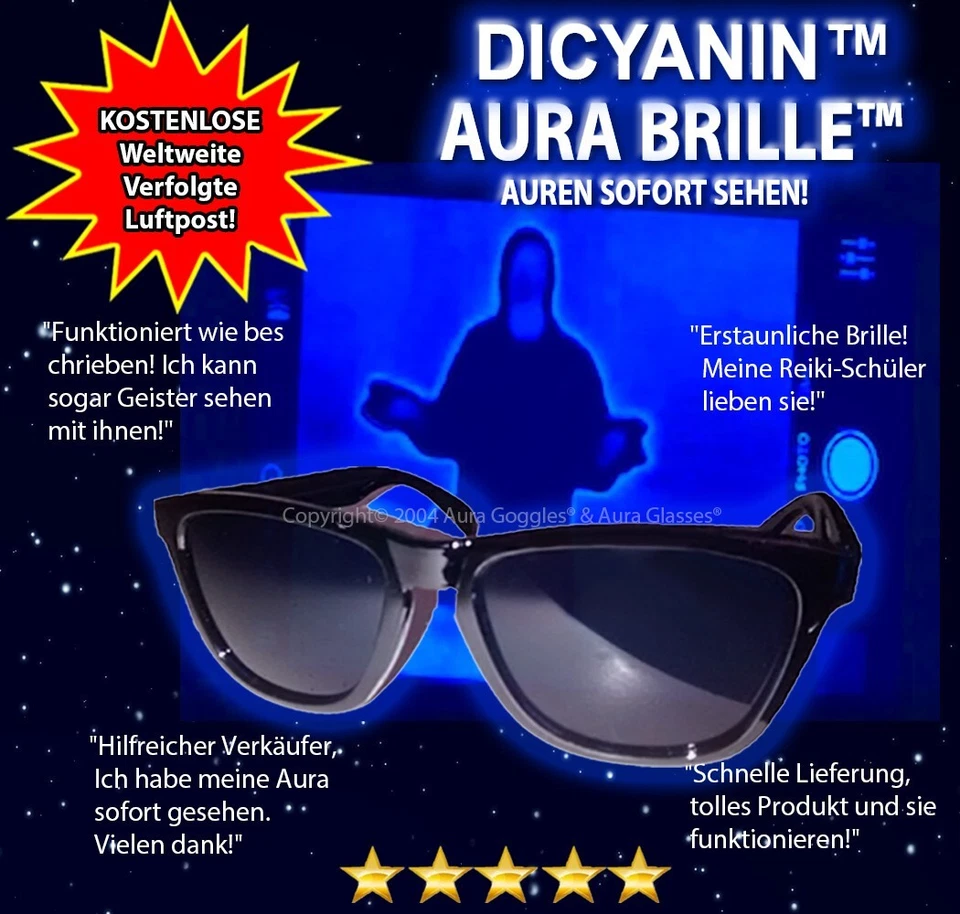 OFFICIAL DICYANIN AURA GLASSES ghost hunter ghost paranormal detector esotericism - Image 1 of 4