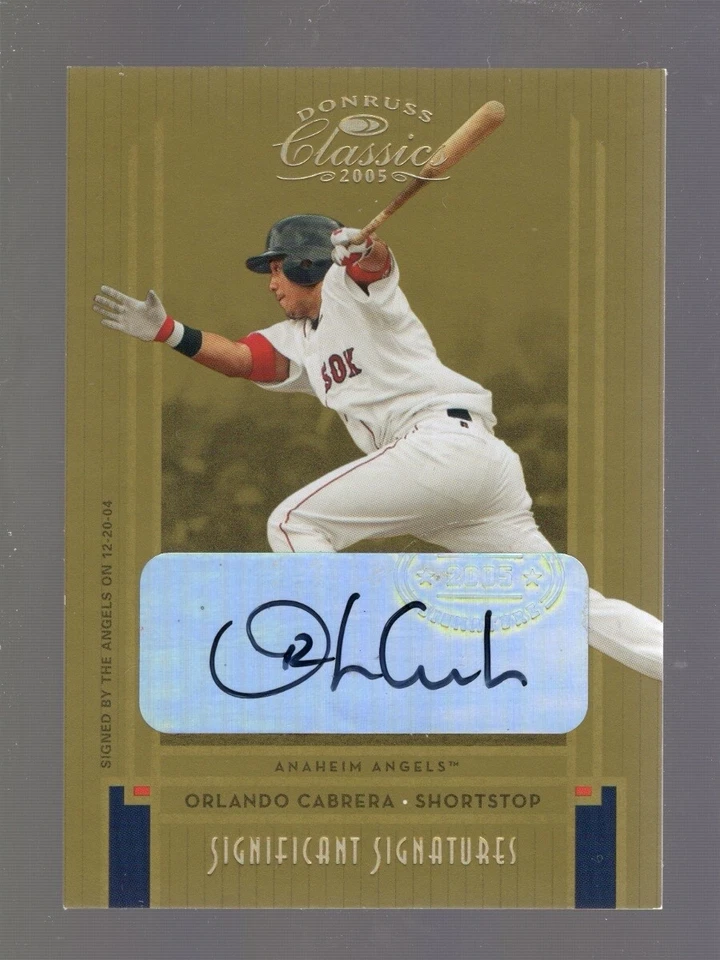 2005 Donruss Classics Orlando Cabrera Significant Signatures Gold!  06/10 - Image 1 of 2
