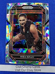 2023 #134 Rhea Ripley Panini Prizm WWE CRUDO Plata Cracked Ice Prizm - Imagen 1 de 2