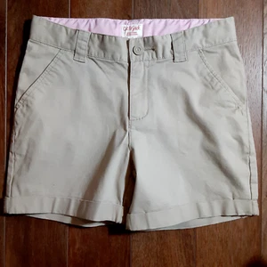 Cat & Jack Girls Khaki School Uniform Shorts SZ 12 NWOT - Picture 1 of 3