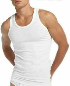 MENS COTTON VEST SUMMER TRAINING TOPS MUSCLE GYM BLACK/ WHITE SPORTS TANK TOP