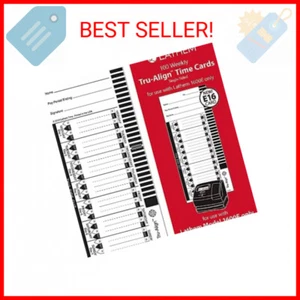 Lathem TruAlign E16 Time Cards for 1600E, Weekly, 1-Sided, 4" x 9", White, Box o - Picture 1 of 2