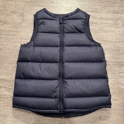 Uniqlo Vest Boys Small Blue Quilted Goose Down Ultra light Puffer Full Zip - Image 1 of 4