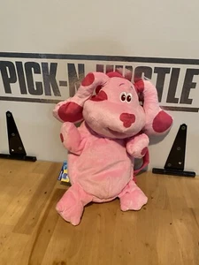 Blue’s Clues & You Backpack 12 Inch Pink Plush Dog Magenta New - Picture 1 of 7