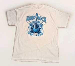 Hard Rock 'All is One' Chitarra Scheletro Bianco T-Shirt Uomo XL Nuova Casinò Rara - Foto 1 di 2