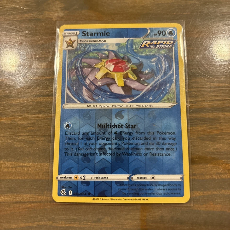 Pokémon TCG Starmie Fusion Strike 053/264 Holo Rare - Image 1 of 3
