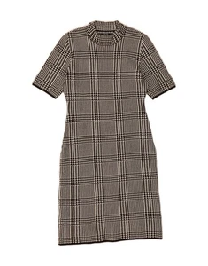 CHAPS Womens Jumper Dress UK 12 Medium Black Houndstooth Cotton EX04 - Picture 1 of 3