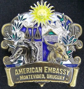 Marine Security Guard Detachment MSG Montevideo Uruguay Challenge Coin - Picture 1 of 2