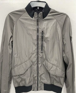 Authentic Men's Burberry Sport Nylon Bomber Jacket Silver Gray Size Small - Picture 1 of 5