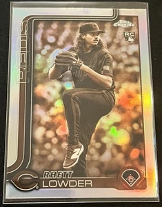 2025 Topps Chrome Rhett Lowder #147 Sepia Refractor Parallel Rookie RC Reds - Picture 1 of 4