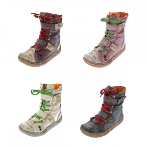 Damen Leder Stiefeletten TMA 7087 N Winter Schuhe echt Leder gefüttert Stiefel  - Picture 1 of 13