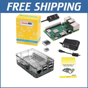 Raspberry Pi 3 B+ Complete Set: 1 GB RAM, Case, Power Supply & Quick-Start Guide - Picture 1 of 7